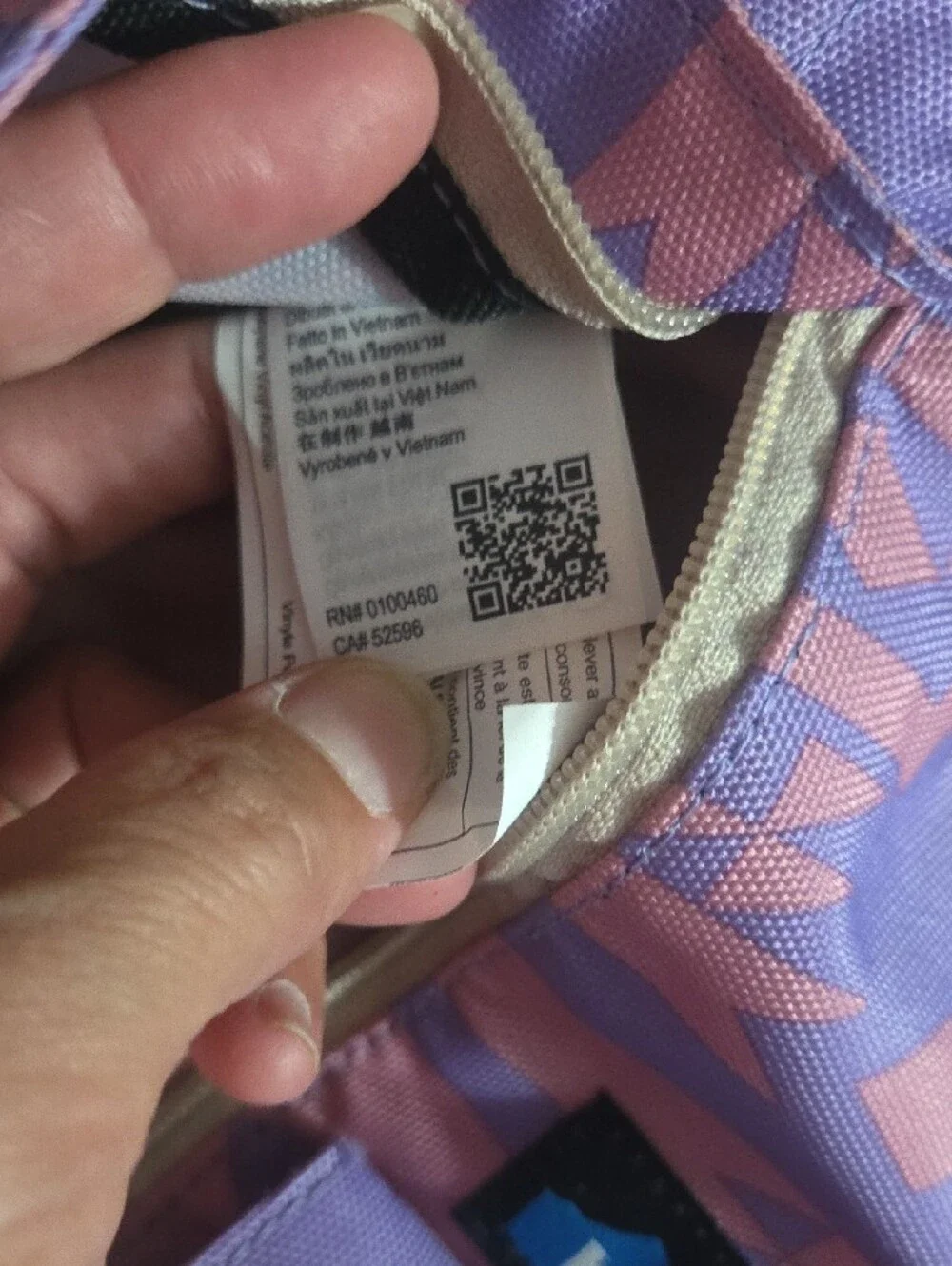 Kavu Crossbody Sling Bag - Lavender and Pink Aztec